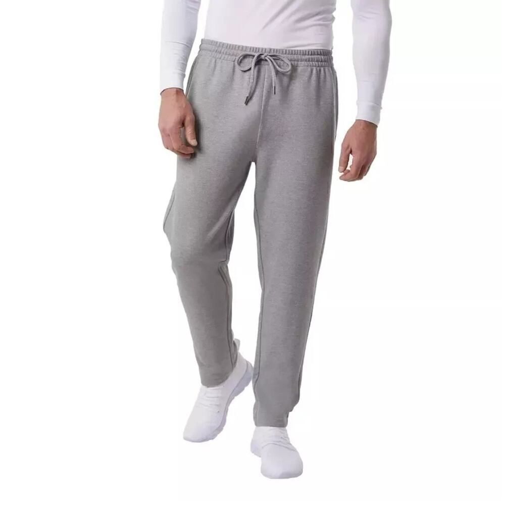 32 Degrees Heat Men's Drawstring Straight Leg Pants, Gray, Size Large